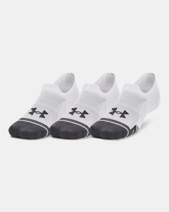 Unisex UA Performance Tech 3-Pack Ultra Low Tab Socks in White image number 0